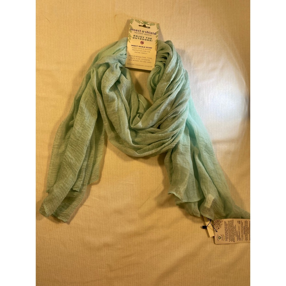 Hadley Wren Insect Shield Scarf Aqua Repellent Lightweight Travel Outdoor - Picture 3 of 8